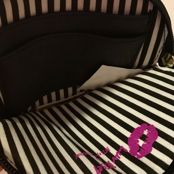 Betsey Johnson Crazy Cat Lady Card Coin Purse Wristlet Quirky Kitty Glitter NEW - Picture 5 of 13